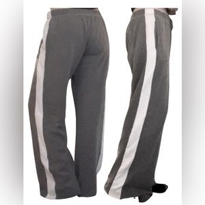 VS PINK Boyfriend Pants size Medium grey/white stripes